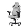 AndaSeat Kaiser 4 Series Premium Gaming Chair, 5° Sloping Seat Base, Pop-out Lumbar, 5D Armrests, Up to 180kg Max Weight, Linen Fabric, XL, Ash Gray | AD12YDDC-XLL-20-G-CF